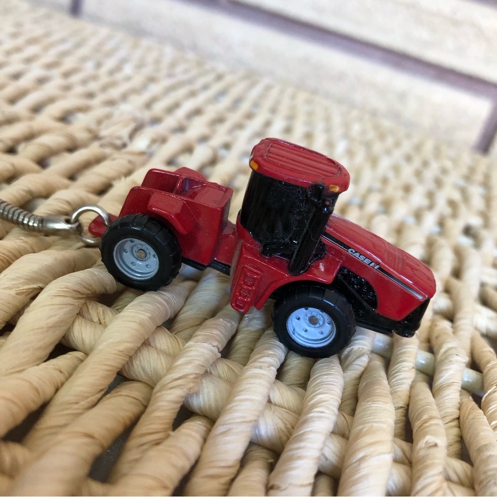 Red Case Tractor Key Chain - Metal Keychain - Farming - Harvesting - Farmer